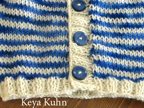 baby striped cardi blue bottom medium